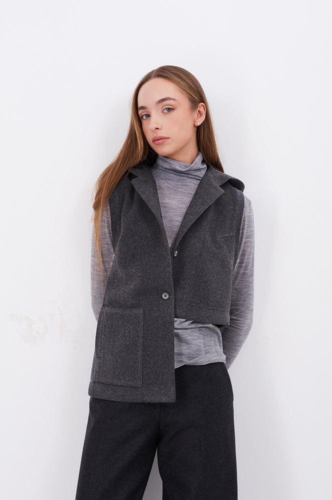 Камізелька тепла асиметрія графіт (КА 101/3)